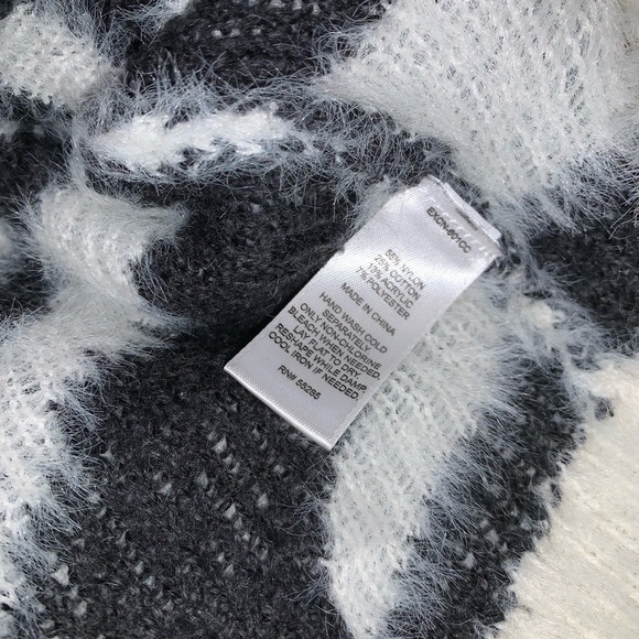 Express Zebra Print Sweater Fuzzy Animal Print Y2K - Picture 4 of 4